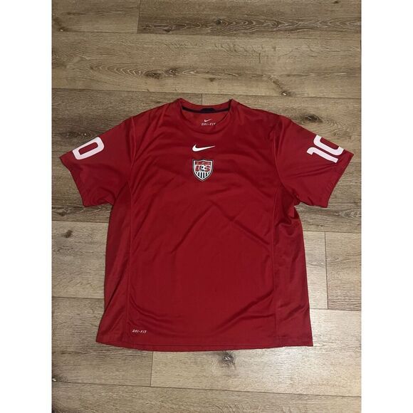 Nike USA Soccer Jersey Football 2010 World Cup "Don't Tread on Me" 2XL Red Snake - Picture 1 of 3